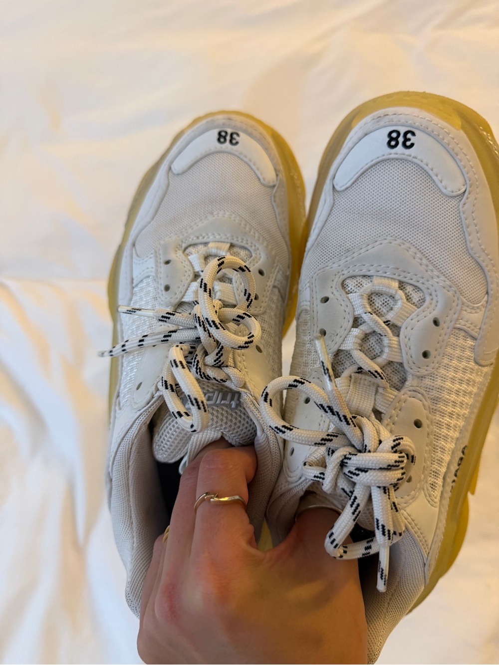 Balenciaga Triple S Sneaker in Beige-Cream - Picture 2 of 7